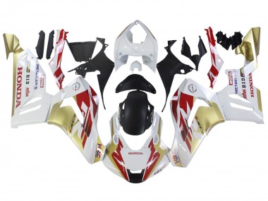 Best 2020-2023 Honda CBR1000RR-R Motorcycle Fairings - White Red Gold Motul HRC