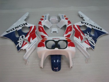 Best 1987-1989 Honda CBR400RR NC23 Motorcycle Fairings - White Red Blue