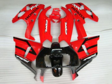 Best 1990-1999 Honda CBR400RR NC29 Motorcycle Fairings - Red Glossy Black Fireblade
