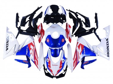 Best 2022 Honda CBR400R Motorcycle Fairing - White Red Blue