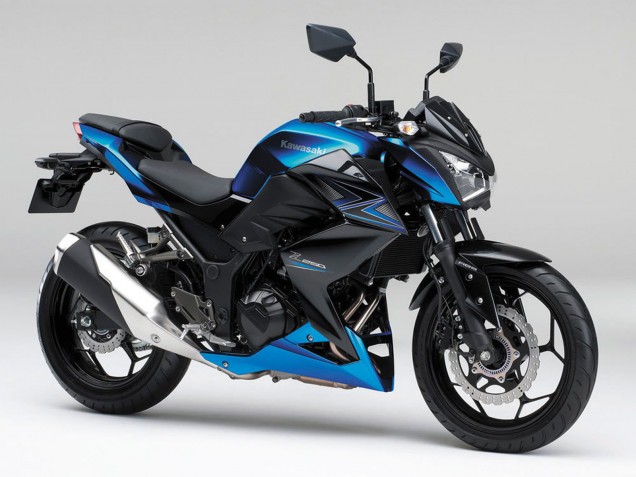 2015-2016 Kawasaki Z250/Z300 Motorcycle Fairings - Blue Matte Black