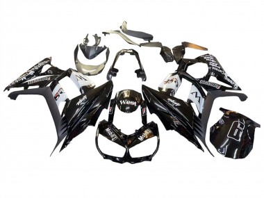 Best 2010-2016 Kawasaki Z1000SX Motorcycle Fairings - Glossy Black Gold White Mobil West