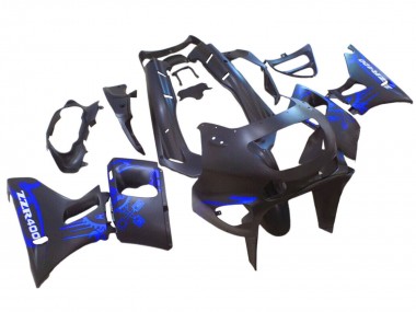 Best 1993-2007 Kawasaki ZZR400 Motorcycle Fairings - Matte Black Blue