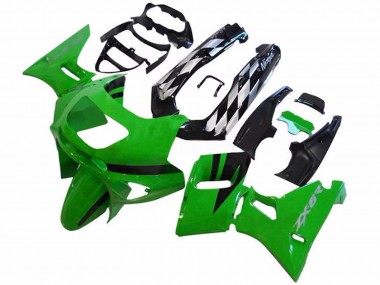Best 1993-2007 Kawasaki ZZR400 Motorcycle Fairings - Green Glossy Black