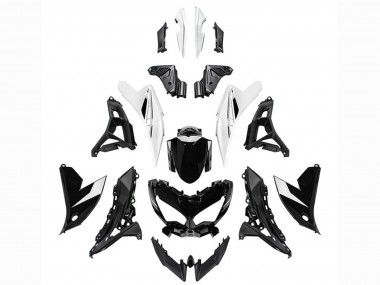 Best 2022-2025 Kawasaki Versys 650 Motorcycle Fairings - Glossy Black White