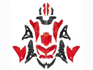 Best 2022-2025 Kawasaki Versys 650 Motorcycle Fairings - Red Black