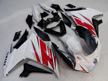 Best 2009-2015 Yamaha FZ6R Motorcycle Fairings - White Red Black
