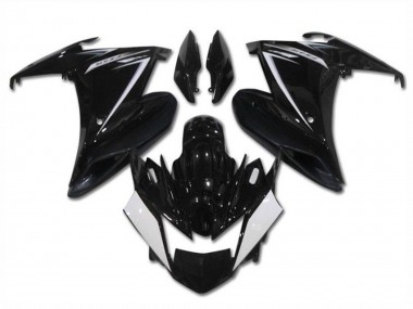 Best 2009-2015 Yamaha FZ6R Motorcycle Fairings - Glossy Black White