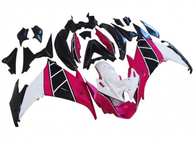 Best 2009-2015 Yamaha FZ6R Motorcycle Fairings - Raspberry White Black