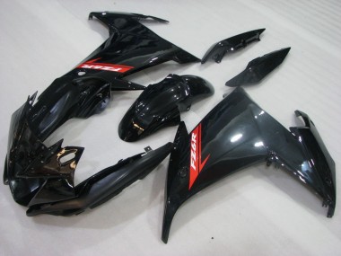 Best 2009-2015 Yamaha FZ6R Motorcycle Fairings - Glossy Black Red