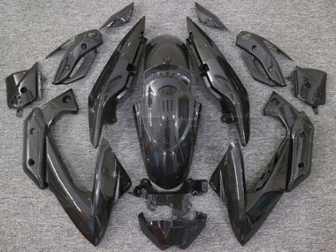 Best 2009-2012 Yamaha XJ6 Motorcycle Fairings - Black Carbon Fiber