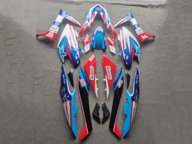 Best 2019-2021 Yamaha TMAX560 Motorcycle Fairings - Light Blue Red Black