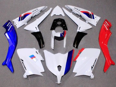 Best 2012-2014 Yamaha TMAX530 Motorcycle Fairing - White Red Blue