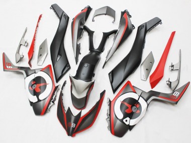 Best 2017-2021 Yamaha XMAX300 Motorcycle Fairings - Matte Black Red Grey 99