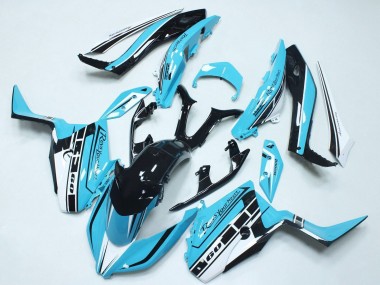 Best 2017-2021 Yamaha XMAX300 Motorcycle Fairings - Sky Blue Glossy Black