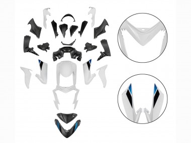 Best 2015-2020 Suzuki GSX-S 1000 Motorcycle Fairings - Black White