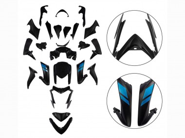 Best 2015-2020 Suzuki GSX-S 1000 Motorcycle Fairings - Black with Blue