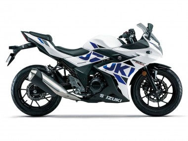 Best 2017-2020 Suzuki GSX250R Motorcycle Fairings - White Blue Black