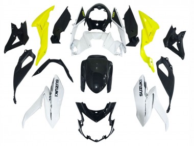 Best 2017-2022 Suzuki GSX-S 750 Motorcycle Fairings - White Yellow