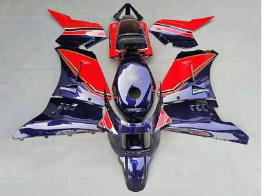 Best 1984-1987 Suzuki RG400 RG500 RG400/500 Motorcycle Fairings - Glossy Dark Blue Red