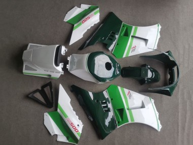 Best 1984-1987 Suzuki RG400 RG500 RG400/500 Motorcycle Fairings - White Dark Green