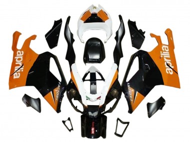 Best 2003-2006 Aprilia RSV1000 Motorcycle Fairings - Black Orange White