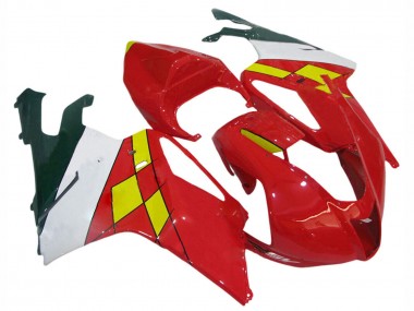 Best 2003-2006 Aprilia RSV1000 Motorcycle Fairings - Red Yellow White