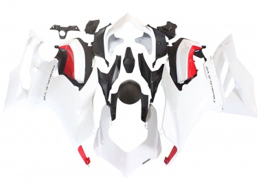 Best 2020-2024 Ducati Panigale V2 Motorcycle Fairings - White Red Matte Black