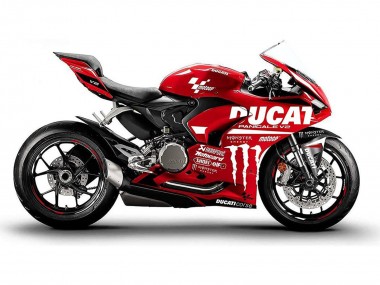 Best 2020-2024 Ducati Panigale V2 Motorcycle Fairings - Red Glossy Black Monster Corse