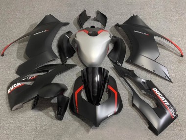 Best 2020-2024 Ducati Panigale V2 Motorcycle Fairings - Silver Red Matte Black Corse
