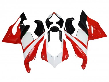 Best 2020-2024 Ducati Panigale V2 Motorcycle Fairing - White Red Glossy Black