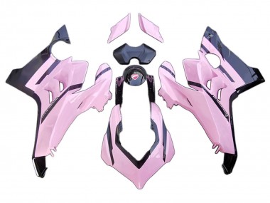 Best 2020-2021 Ducati Panigale V4 V4S Motorcycle Fairings - Pink Glossy Black