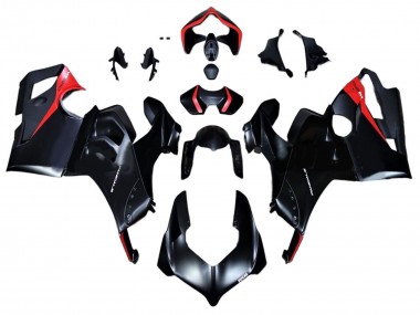 Best 2020-2021 Ducati Panigale V4 V4S Motorcycle Fairings - Glossy Black Red