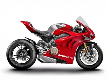 Best 2020-2021 Ducati Panigale V4 V4S Motorcycle Fairings - Silver Red