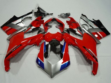 Best 2018-2019 Ducati Panigale V4 V4S Motorcycle Fairings - Silver Red Blue Glossy Black
