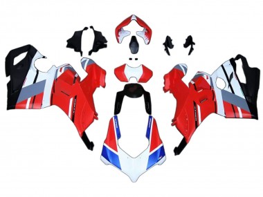 Best 2020-2021 Ducati Panigale V4 V4S Motorcycle Fairings - White Blue Red Glossy Black
