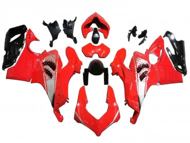 Best 2020-2021 Ducati Panigale V4 V4S Motorcycle Fairings - Red White Glossy Black