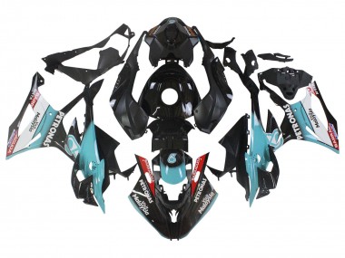 Best 2023-2024 BMW S1000RR Motorcycle Fairings - Light Blue Matte Black Petronas