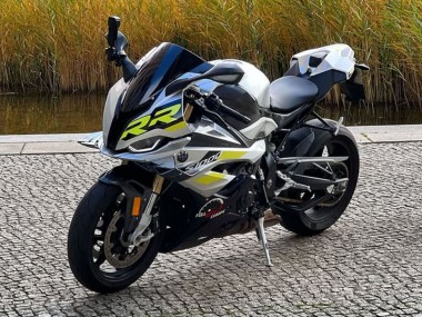 Best 2023-2024 BMW S1000RR Motorcycle Fairings - Silver Yellow Carbon Fiber