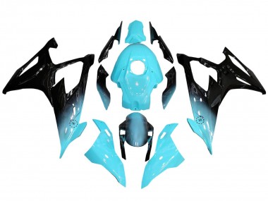 Best 2019-2022 BMW S1000RR Motorcycle Fairings - Light Blue Black