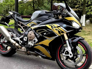Best 2019-2022 BMW S1000RR Motorcycle Fairing - Black Gold