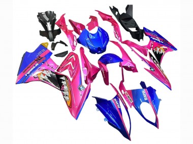Best 2017-2018 BMW S1000RR Motorcycle Fairings - Pink Blue Yellow Shark