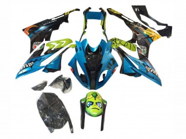 Best 2017-2018 BMW S1000RR Motorcycle Fairings - Blue Yellow Shark
