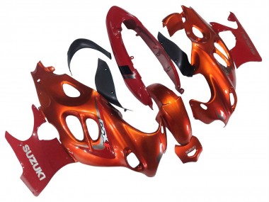 Best 2004-2006 Suzuki GSX600F/GSX750F Motorcycle Fairings - Burnt Orange White Logo
