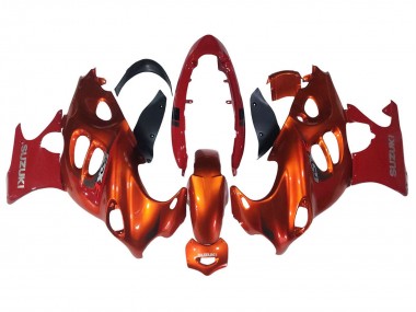 Best 2004-2006 Suzuki GSX600F/GSX750F Motorcycle Fairings - Burnt Orange White Logo