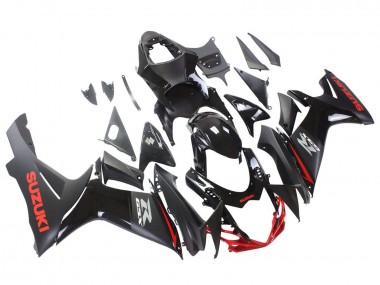 Best 2011-2024 Suzuki GSXR 600 / GSXR 750 Motorcycle Fairings - Black Grey Red Line