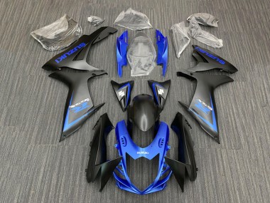 Best 2011-2024 Suzuki GSXR 600 / GSXR 750 Motorcycle Fairing Kits - Blue Matte Black
