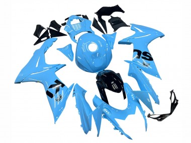 Best 2011-2024 Suzuki GSXR 600 / GSXR 750 Motorcycle Fairings - Light Blue Black
