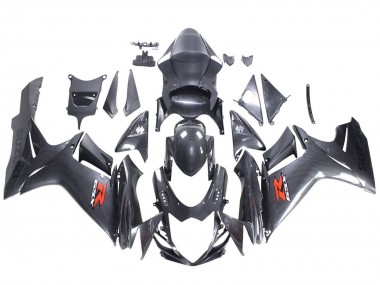 Best 2011-2024 Suzuki GSXR 600 / GSXR 750 Motorcycle Fairings - Black Carbon Fiber Red