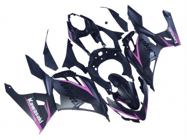 Best 2018-2024 Kawasaki Ninja 400 Motorcycle Fairings - Matte Black Pink